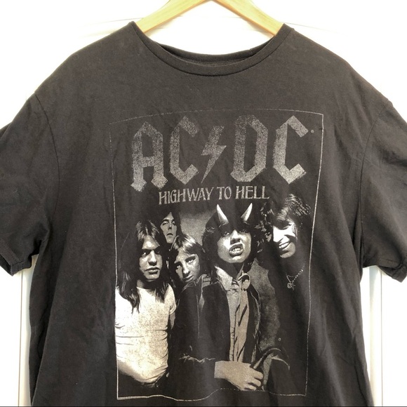 AC/DC, “Highway to Hell”, Men’s Band TShirt, Black/White, Extra Large - Picture 3 of 6